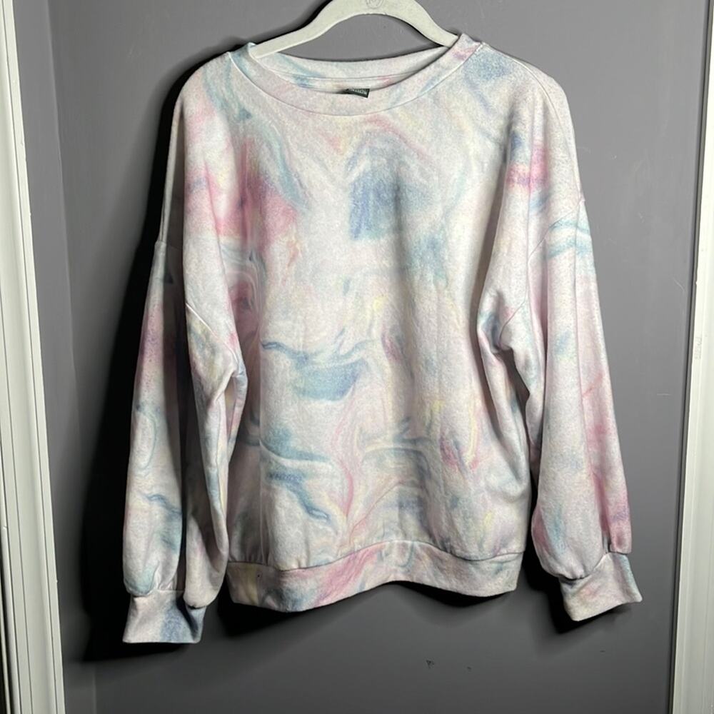 Wild Fable Pastel Tie Dye Pullover Sweatshirt Small - Picture 2 of 8
